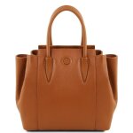 Tuscany leather - tulipan - sac � main en cuir - cognac (tl141727)