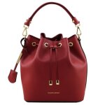 Tuscany leather - vittoria - sac secchiello pour femme en cuir - rouge (tl141531)
