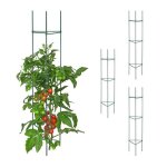 Relaxdays tuteur pour tomates plantes grimpantes lot de 4 métal & plastique hxlxp : 150x32x32 cm vert ... Relaxdays tuteur pour tomates plantes grimpantes lot de 4 métal & plastique hxlxp : 150x32x32 cm vert ...