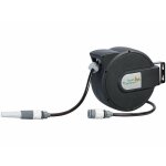 Tuyau darrosage - royal gardineer - 9 m - enrouleur mural automatique - noir / vert - arrosage de jardin ...