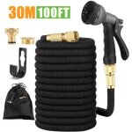 Tuyau arrosage extensible 30m enrouleur de tuyau darrosage avec support tuyau arrosage mural pour jardin ...