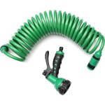 Tuyau arrosage extensible 7. 5m - nefu - 7 modles de pulvrisation - vert - eva