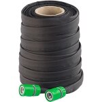 Tuyau darrosage poreux plat avec raccords et valve darrt - 50 m