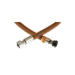 Tuyau en inox flexible gaz butane / propane - gazinox - 037060 - droit - 2000 mm - femelle / femelle ...
