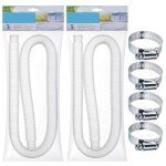 Tuyau de remplacement pour pompe de piscine - intex - 330 gph  1000 gph - 2 tuyaux avec 4 pinces