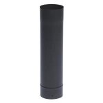 Tuyau rigide �maill� noir mat diam�tre 125mm - ten - 344504 - bois - raccordement chauffage