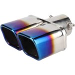 Tuyau de silencieux de voiture universelle tuyau d?echappement en acier inoxydable modifi�e double tuyau ...