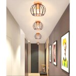 U - do 4pcs plafonnier retro couloir noirlustre plafonnier industrielle vintage lampe de plafonde designe ...