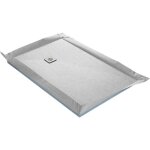 U - tile receveur � carreler slim board avec natte �tanche - 120 x 90 cm - siphon ultra plat excentr� ...