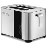 Ufesa duo delux grille - pain acier inox cran digital lcd 850w 2 fentes extra large 7 niveaux de grillage ...