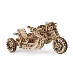 Ugears - mod�le en bois scrambler ugr - 10 motor bike moto avec side - car 380 pi�ces