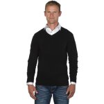 Pull chemise homme ugholin noir / blanc - col v 2 en 1 - effet de superposition - poignets de chemise ...