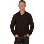 Ugholin pull homme 100% cachemire col polo marron contraste beige