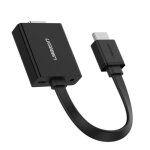 Adaptateur hdmi vers vga - ugreen - 1080p - sortie audio - noir - compatible pc / raspberry pi / tv box ...