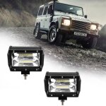 Uisebrt 2 x 72 w phares additionnels led offroad - lampe de travail 10800lm 10 - 30v 6000k �tanche ip67 ...