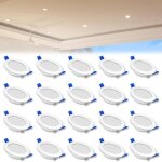 Uisebrt 20 x 5w spots led encastrables luminaire spot plafond encastr aluminium pour la salle de bain ...