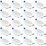 Luminaire led encastrable uisebrt - 20 x 5w - blanc froid - aluminium