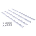 Uisebrt 4 pi�ces 1m pi�ces d�tach�es arrimage airline en aluminium anodis� argent� avec 10 accessoires ...