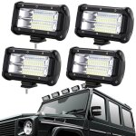 Uisebrt 4 x 72 w lampe de travail 10800lm 10 - 30v 6000k �tanche ip67 - phares additionnels led offroad ...