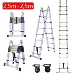 chelle tlescopique - uisebrt - 5m - aluminium - capacit 150kg - portable et lgre