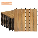 Uisebrt dalles de terrasse en bois dacacia - 30 x 30 cm - 1 m� - drainage facile � poser - pour terrasses ...