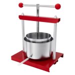 Presse  fruits manuelle - uisebrt - 3l - acier inoxydable - fer - dimensions 26x21x395cm