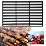 Grille de cuisson - uisebrt - rectangulaire 60x40cm - fonte �maill�e - barbecue gaz et charbon - durable ...