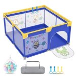 Uisebrt parc pour bb 127x127cm pliable grille de barrire avec filet respirant 68cm hauteur pour enfants ...
