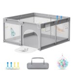 Uisebrt parc pour bb 127x127cm pliable grille de barrire avec filet respirant 68cm hauteur pour enfants ...