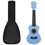 Ukull soprano - mothinessto - modle ly1404 - couleur bleu azur - taille 21 - inclus sac et mdiators ...