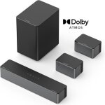Ultimea barre de son 5. 1ch dolby atmos avec caisson de basses + 2 enceintes bass et surround r�glable ...