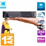 Ultra mini pc lenovo m73 usff tiny g3250t 8go disque 250go wifi w7
