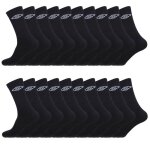 Umbro chaussettes homme chaussette haute homme (lot de 20) - noir