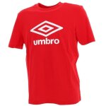 T - shirt umbro coton big logo homme rouge - coupe regular - lger et confortable