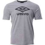 T - shirt homme umbro coton big logo - gris - coupe regular - manches courtes - col rond