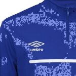 Umbro sweat t - shirt manches longues 1 / 2 zip junior bleu