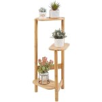 Unho porte plante interieur en bambou pour balcon jardin bureau salon 75x32x27. 5x17cm