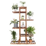 Unho porte plante interieur en bois �tag�re echelle fleurs ext�rieur support pot de fleurs 90x25x131cm ...