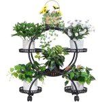 Unho support pot de fleur support plante roulette tagere plantes intrieur en fer forg pour jardin ...