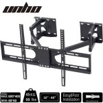 Unho support tv angle mural meuble tv angle pour crans led lcd plasma 32 - 65 pouces inclinable et orientable ...