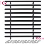 Uni 10pcs barre en t poign�es 12 * 192 * 300mm boutons avec vis armoire tiroir cuisine meuble acier inoxydable ...