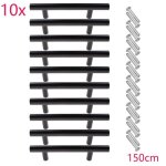 Uni 10pcs barre en t poign�es 12 * 96 * 150mm boutons avec vis armoire tiroir cuisine meuble acier inoxydable ...