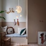 Uni lot de 2 lustre suspension décorative lune etoile 5 ampoules led plafonnier luminaire pour chambre ... Uni lot de 2 lustre suspension décorative lune etoile 5 ampoules led plafonnier luminaire pour chambre ...