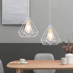Uni lot de 2 pendentif cage diamant plafonnier lustre vintage industrielle rétro luminaire salle à manger ... Uni lot de 2 pendentif cage diamant plafonnier lustre vintage industrielle rétro luminaire salle à manger ...