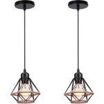 Uni 2pcs pendentf suspension lustre design vintage industrielle en corde de chanvre plafonnier lustre ...