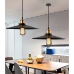 Uni 2pcs pendentif fer abat - jour 36cm lustre suspension vintage industrielle e27 luminaire salle � ...