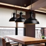 Uni 3pcs rétro vintage lustre suspension industrielle e27 plafonier luminaire corde ajustable noir et ... Uni 3pcs rétro vintage lustre suspension industrielle e27 plafonier luminaire corde ajustable noir et ...