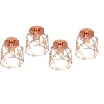 Uni 4 pack plafonnier industrielle retro en mtal cube carr fer suspension luminaire pour salon chambre ...