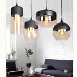 Uni 4 pack susepnsion luminaire contemporain en verre plafonnier lustre en verre noir pour salle à manger ... Uni 4 pack susepnsion luminaire contemporain en verre plafonnier lustre en verre noir pour salle à manger ...