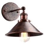 Uni applique mural industrielle vintage e27 22cm lampe mural réglable 2 en 1 luminaire plafonnier rouille ... Uni applique mural industrielle vintage e27 22cm lampe mural réglable 2 en 1 luminaire plafonnier rouille ...